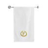 BYFT Embroidered For You Towel Monogrammed Gold Thread Pure Cotton Personalised Initial / Letter / Alphabet Perfect For Gifting