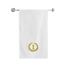BYFT Embroidered For You Towel Monogrammed Gold Thread Pure Cotton Personalised Initial / Letter / Alphabet Perfect For Gifting