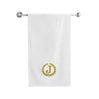 BYFT Embroidered For You Towel Monogrammed Gold Thread Pure Cotton Personalised Initial / Letter / Alphabet Perfect For Gifting
