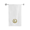 BYFT Embroidered For You Towel Monogrammed Gold Thread Pure Cotton Personalised Initial / Letter / Alphabet Perfect For Gifting