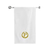 BYFT Embroidered For You Towel Monogrammed Gold Thread Pure Cotton Personalised Initial / Letter / Alphabet Perfect For Gifting