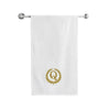 BYFT Embroidered For You Towel Monogrammed Gold Thread Pure Cotton Personalised Initial / Letter / Alphabet Perfect For Gifting