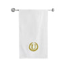 BYFT Embroidered For You Towel Monogrammed Gold Thread Pure Cotton Personalised Initial / Letter / Alphabet Perfect For Gifting
