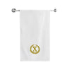 BYFT Embroidered For You Towel Monogrammed Gold Thread Pure Cotton Personalised Initial / Letter / Alphabet Perfect For Gifting