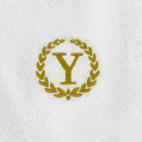 منشفة BYFT المطرزة خصيصًا لك، مصنوعة من القطن الخالص، بخيوط ذهبية، تحمل الأحرف الأولى/الحرف/الأبجدية، مثالية للهدايا