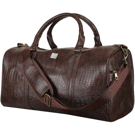 BYFT002371 CROCO BROWN Duffle Bags Brown Set of 1 A.webp