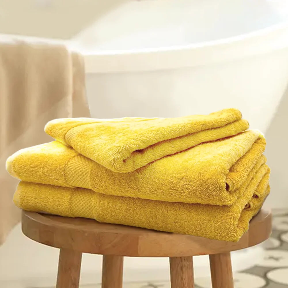 BYFT Gardenia Luxury Cotton Diamond Dobby Towel | Highly Absorbent Quick Dry | Ultrasoft Bath Linen