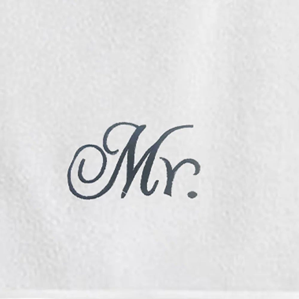 BYFT Embroidered For You Personalised Couple Towel - Mr. & Mrs. Design High Quality Embroidery Perfect For Gifting