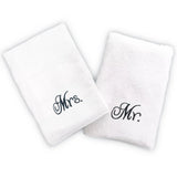 BYFT Embroidered For You Personalised Couple Towel - Mr. & Mrs. Design High Quality Embroidery Perfect For Gifting