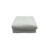 BYFT Magnolia Cotton Bath Mat Jacquard Greek Design Luxury - Soft, Absorbent, Quick-Dry Bath Linen
