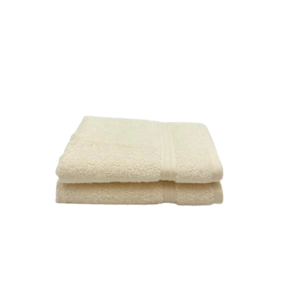 BYFT003080 HOME ESSENTIALS Hand Towel Cream Set of 2