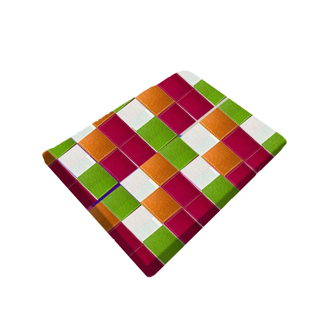 BYFT Orchard Luxury - Rainbow Checkered Bed Sheet (150 x 230 Cm) with Pillow Case (50 x 75 Cm)| Polycotton, 144 TC, Soft & Luxurious Bed Linen