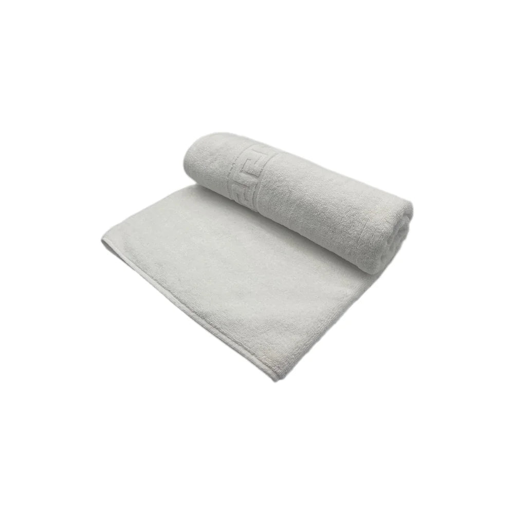 BYFT Magnolia Cotton Towel Set Jacquard Greek Design Luxury - Soft, Absorbent, Quick-Dry Bath Linen