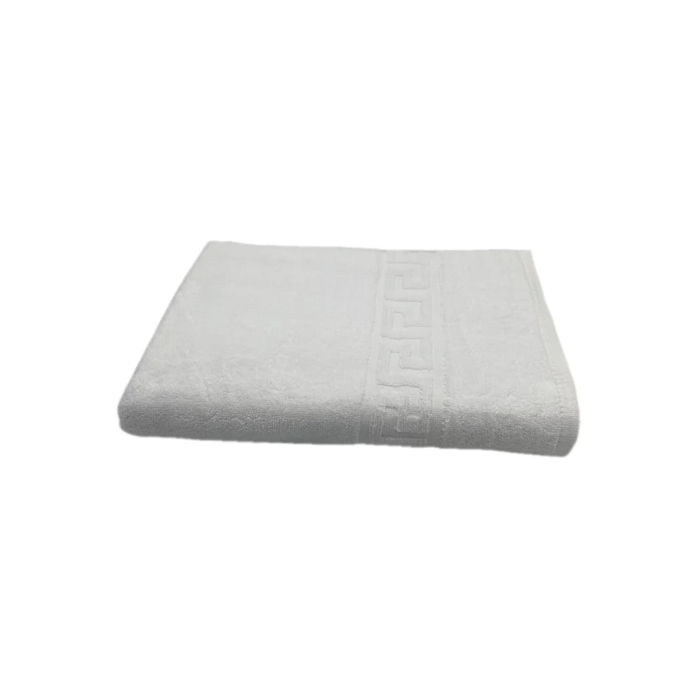 BYFT Magnolia Cotton Towel Set Jacquard Greek Design Luxury - Soft, Absorbent, Quick-Dry Bath Linen