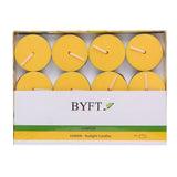 BYFT Lemon Scented Tea Light Candles