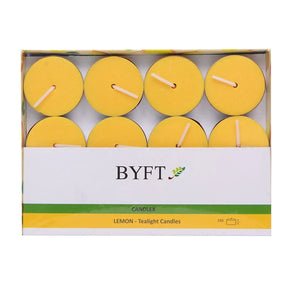 BYFT Lemon Scented Tea Light Candles