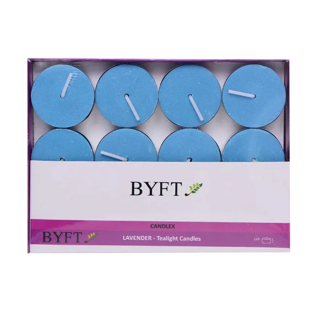 BYFT Lavender Scented Tea Light Candles