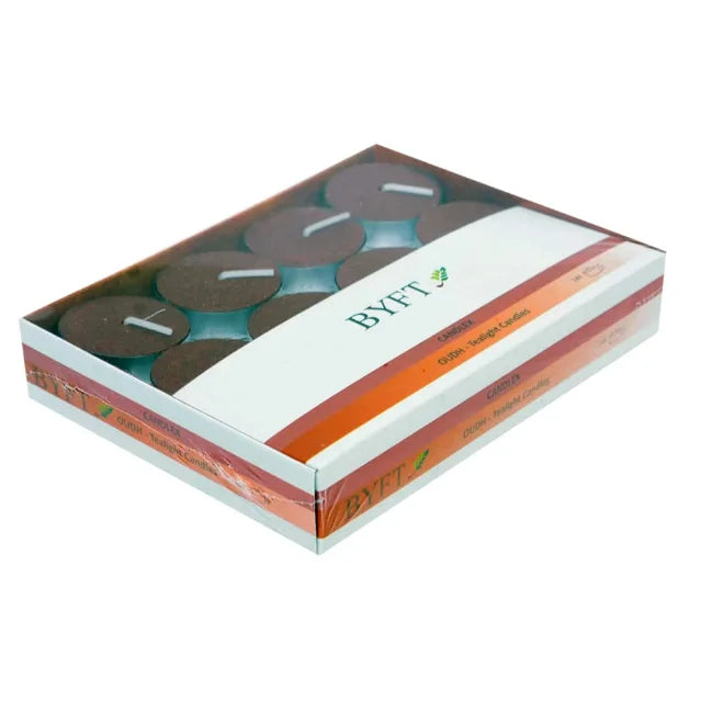 BYFT Oudh Scented Tea Light Candles