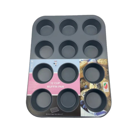 Chefi Premium Non-Stick Muffin Pan - Baking Tray for Cupcakes & Muffins