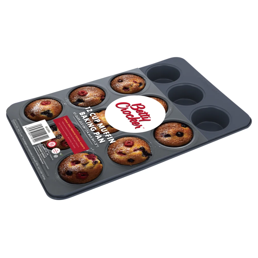 Betty Crocker 12-Cup Muffin Tray - Heavy Duty Bakeware