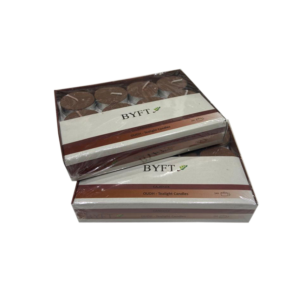 BYFT Oudh Scented Tea Light Candles