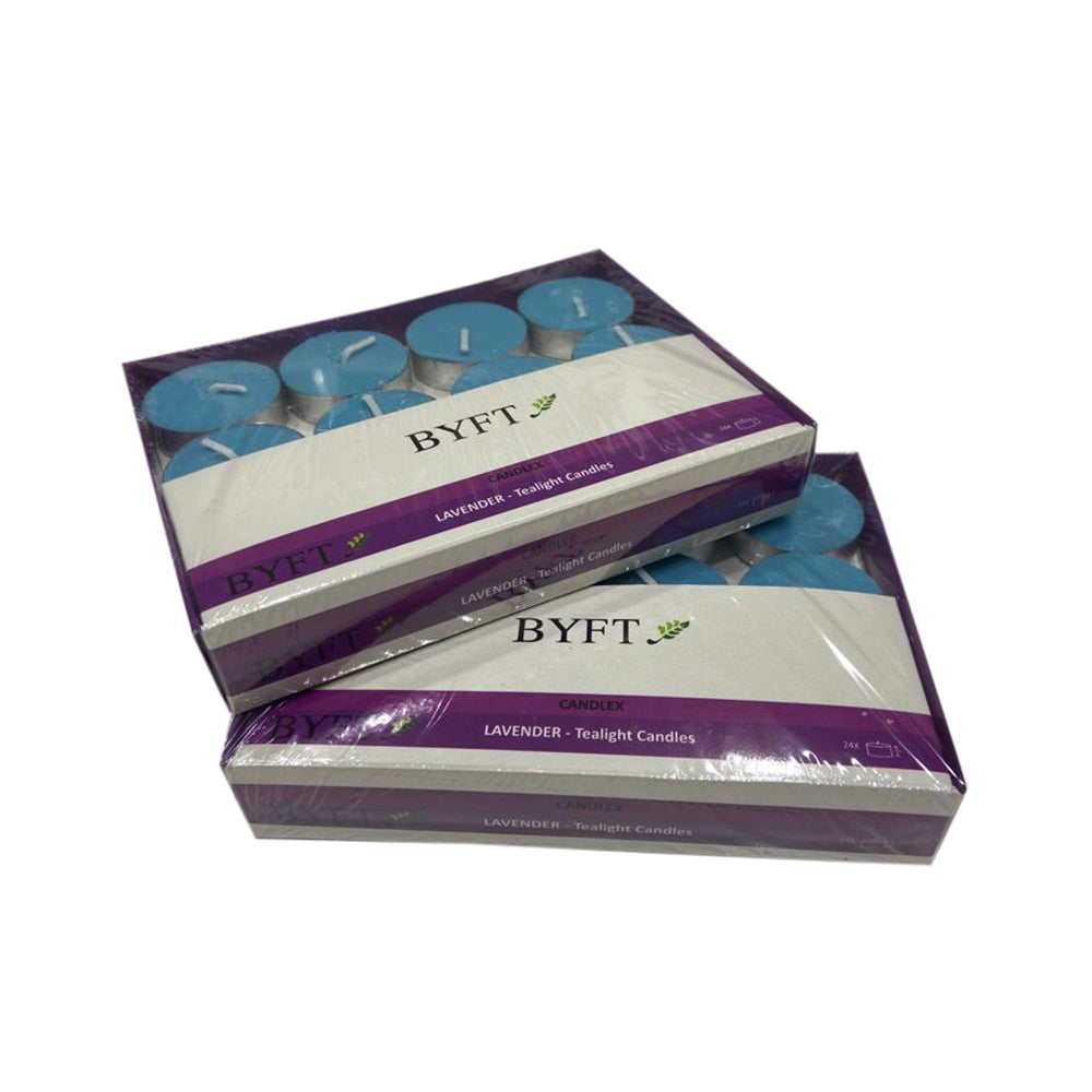 BYFT Lavender Scented Tea Light Candles