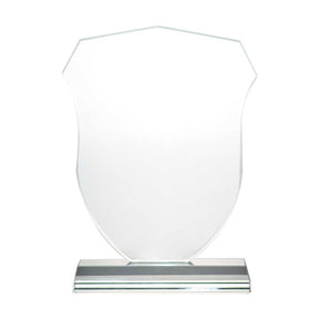 BYFT004216 Shield Shaped Crystal Awards Transparent Set of 1