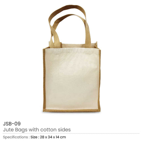BYFT004219 Juco Bag Beige 28 x 34 x 14 Cm Set of 5 B.jpg