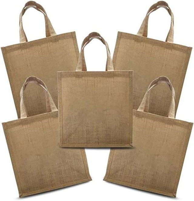 BYFT004221 Jute Bag Brown 30 x 30 x 19 Cm Set of 1 B