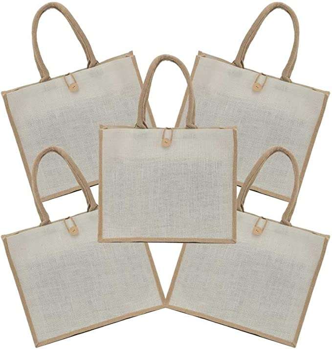 BYFT004222 Jute Bag White Beige 40 x 33 x 15 Cm Set of 1 C.jpg