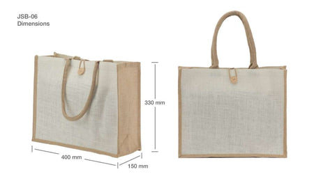 BYFT004222 Jute Bag White Beige 40 x 33 x 15 Cm Set of 1 D.jpg