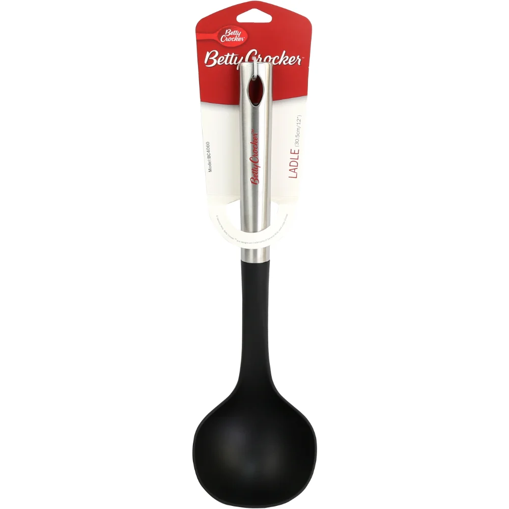 Betty Crocker Nylon Ladle with Stainless Handle - 33 x 9.5 Cm
