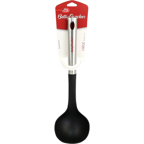 Betty Crocker Nylon Ladle with Stainless Handle - 33 x 9.5 Cm