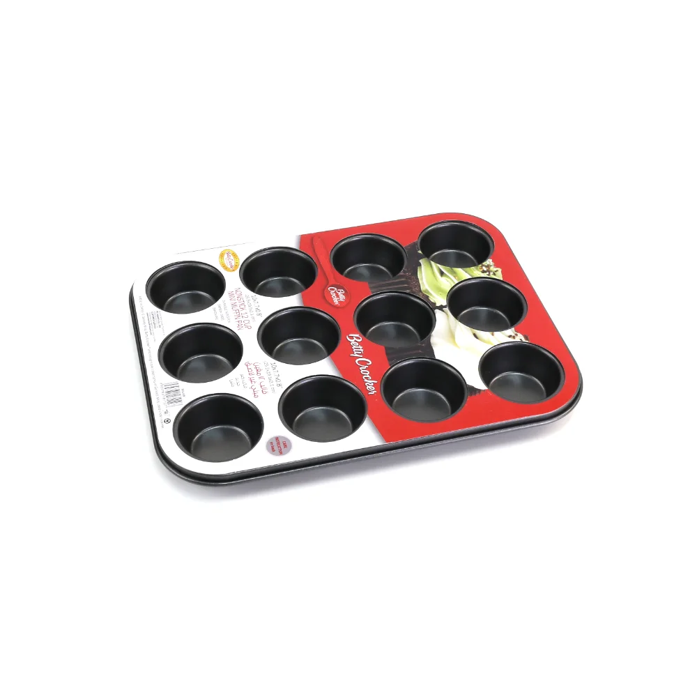 Betty Crocker 12-Cup Muffin Pan - 25.5 x 19.5 Cm Bakeware