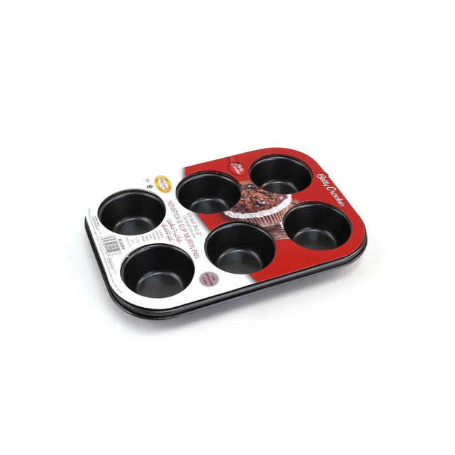 Betty Crocker 6-Cup Muffin Tray - 26.5 x 18.5 Cm Non-Stick