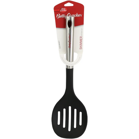 Betty Crocker Nylon Slotted Spoon with Stainless Handle - 35 x 10.8 Cm