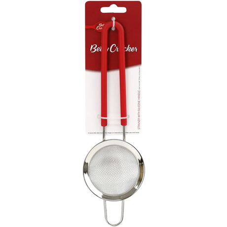 Betty Crocker Stainless Steel Strainer with Silicone Handle