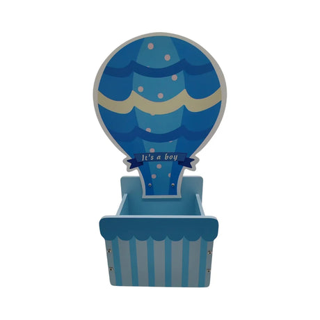 BYFT Baby Boy Welcome Hamper Balloon Tray | Cotton Towels, Teddy Bear & Baby Care Essentials