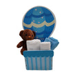 BYFT Baby Boy Welcome Hamper Balloon Tray | Cotton Towels, Teddy Bear & Baby Care Essentials