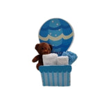 BYFT Baby Boy Welcome Hamper Balloon Tray | Cotton Towels, Teddy Bear & Baby Care Essentials