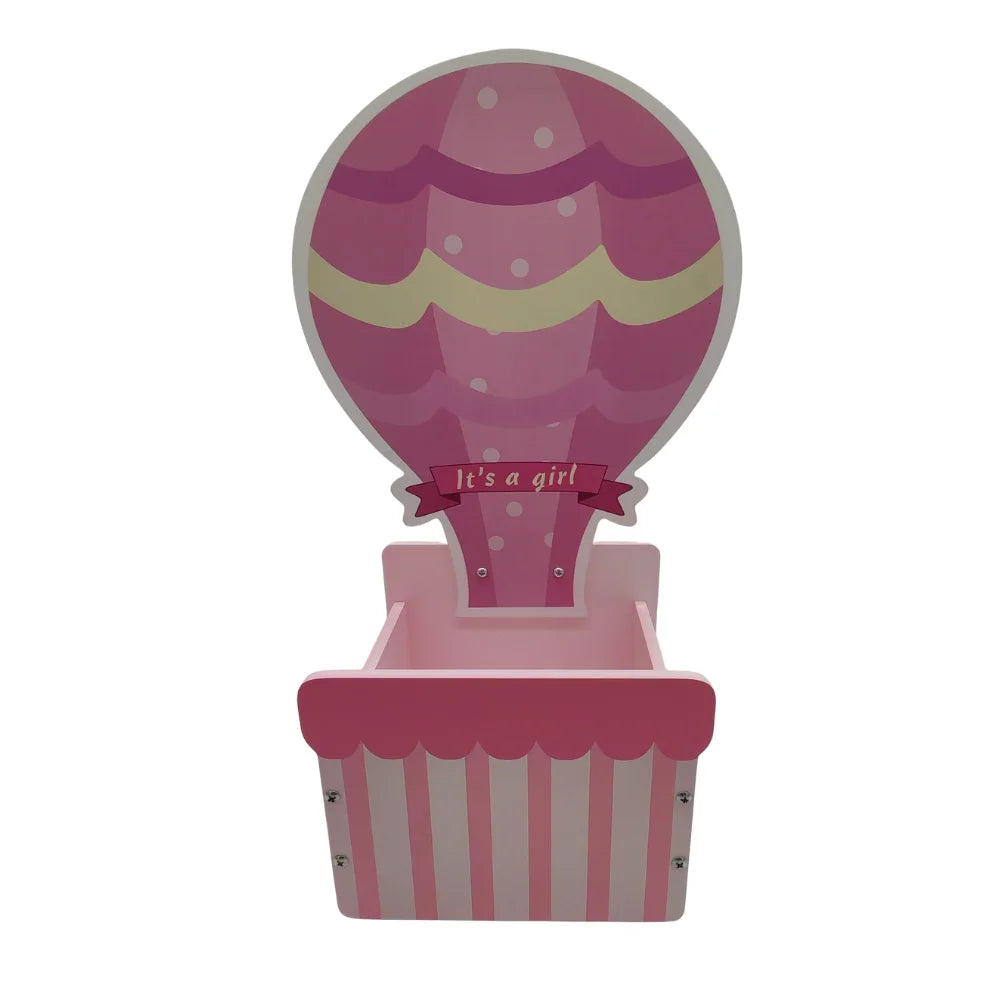 BYFT Baby Girl Welcome Hamper Balloon Tray | Cotton Towels, Teddy Bear & Baby Care Essentials