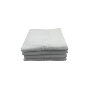 BYFT Magnolia| Cotton Towel Sets |White Greek Jacquard Dobby Design | Luxury - Soft, Absorbent, Quick-Dry Bath Linen
