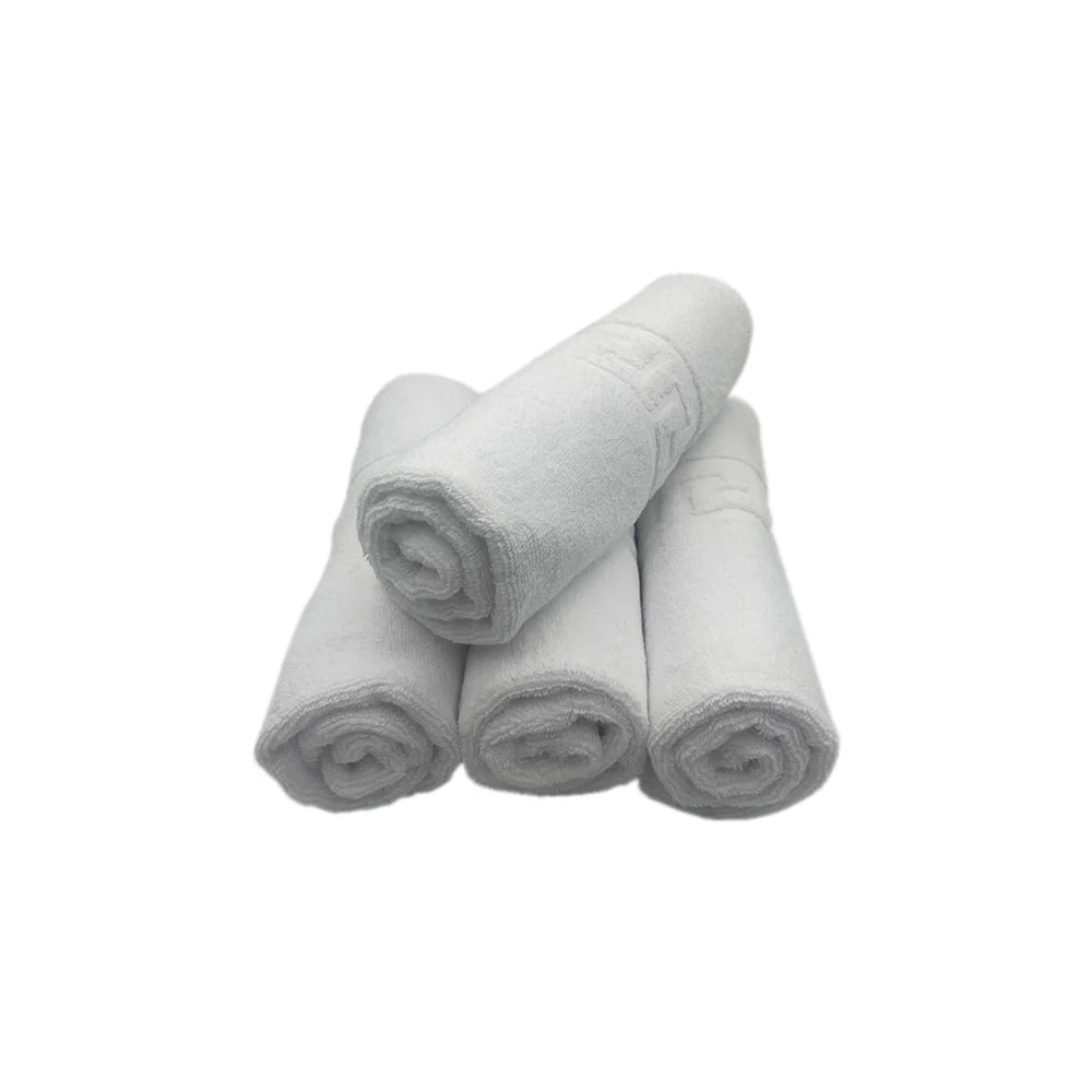 BYFT Magnolia Cotton Towel Set Jacquard Greek Design Luxury - Soft, Absorbent, Quick-Dry Bath Linen