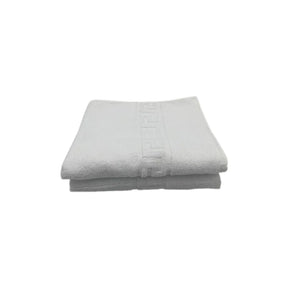 BYFT Magnolia| Cotton Towel Sets |White Greek Jacquard Dobby Design | Luxury - Soft, Absorbent, Quick-Dry Bath Linen