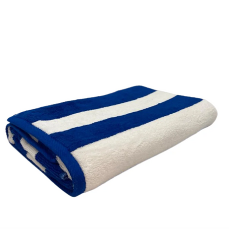BYFT Petunia Blue - White Large Cabana Stripe 70 x 140 Cm Beach Towel Set of 01
