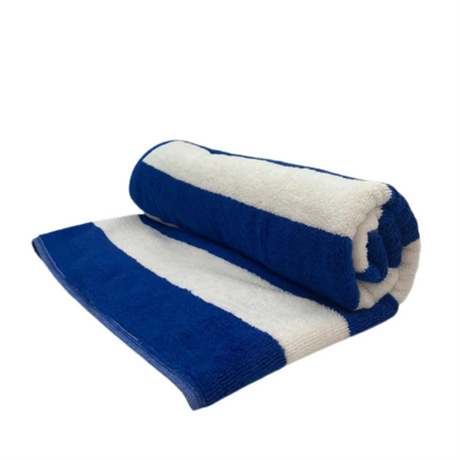 BYFT Petunia Blue - White Large Cabana Stripe 70 x 140 Cm Beach Towel Set of 01