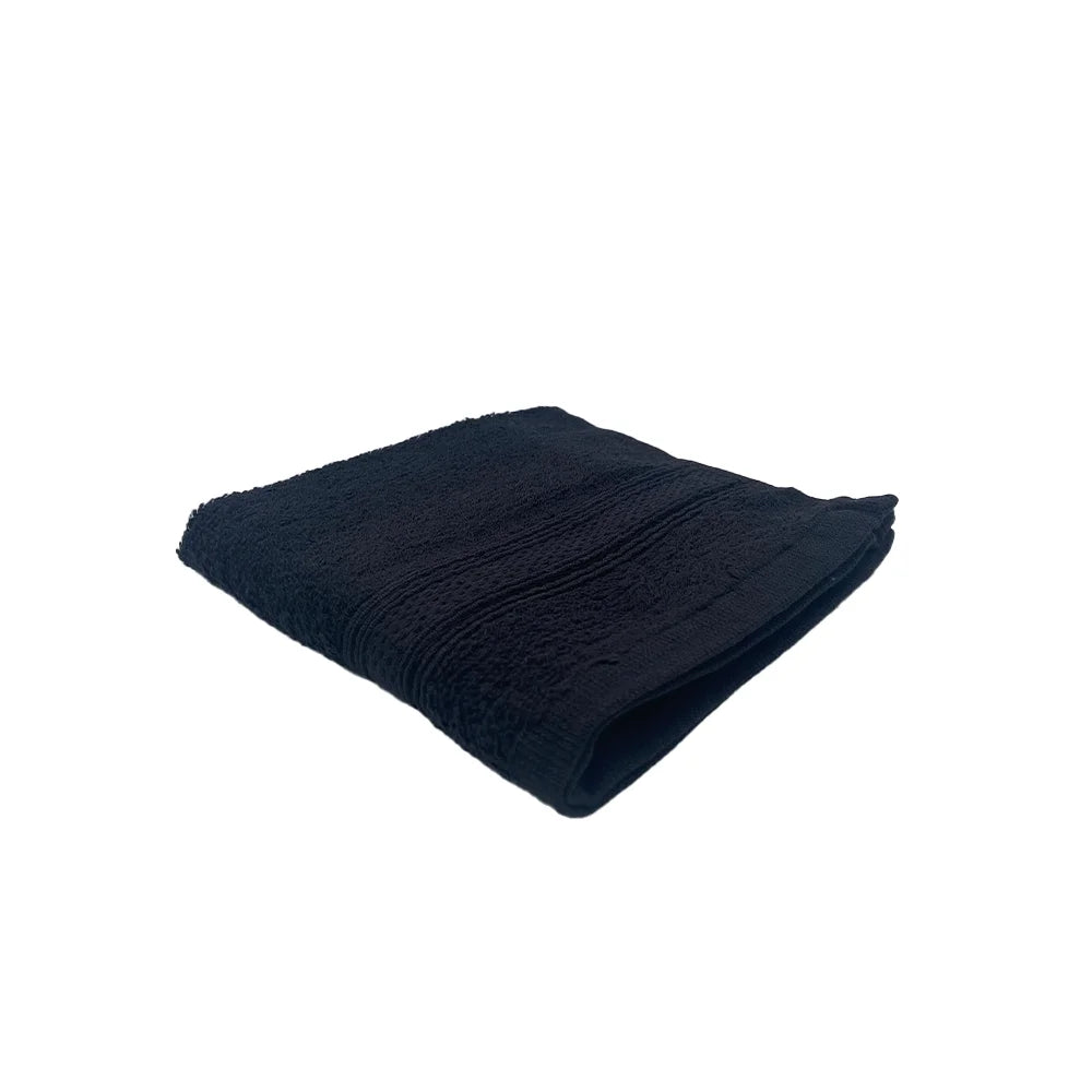 BYFT Daffodil Cotton Towel Black Luxury - Soft, Absorbent, Quick-Dry, 500 GSM Bath Towel Set
