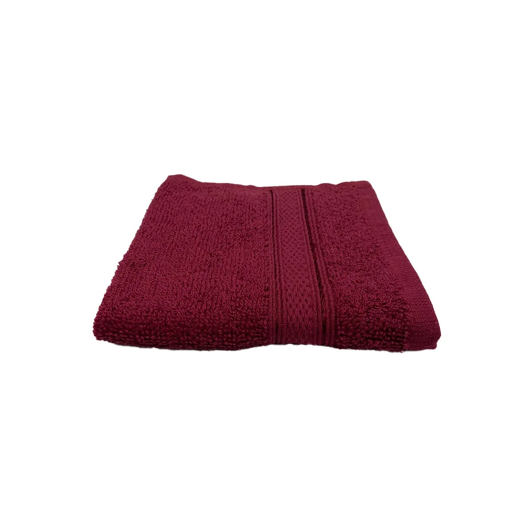 BYFT Daffodil Cotton Towel Burgundy Luxury - Soft, Absorbent, Quick-Dry, 500 GSM Bath Towel Set