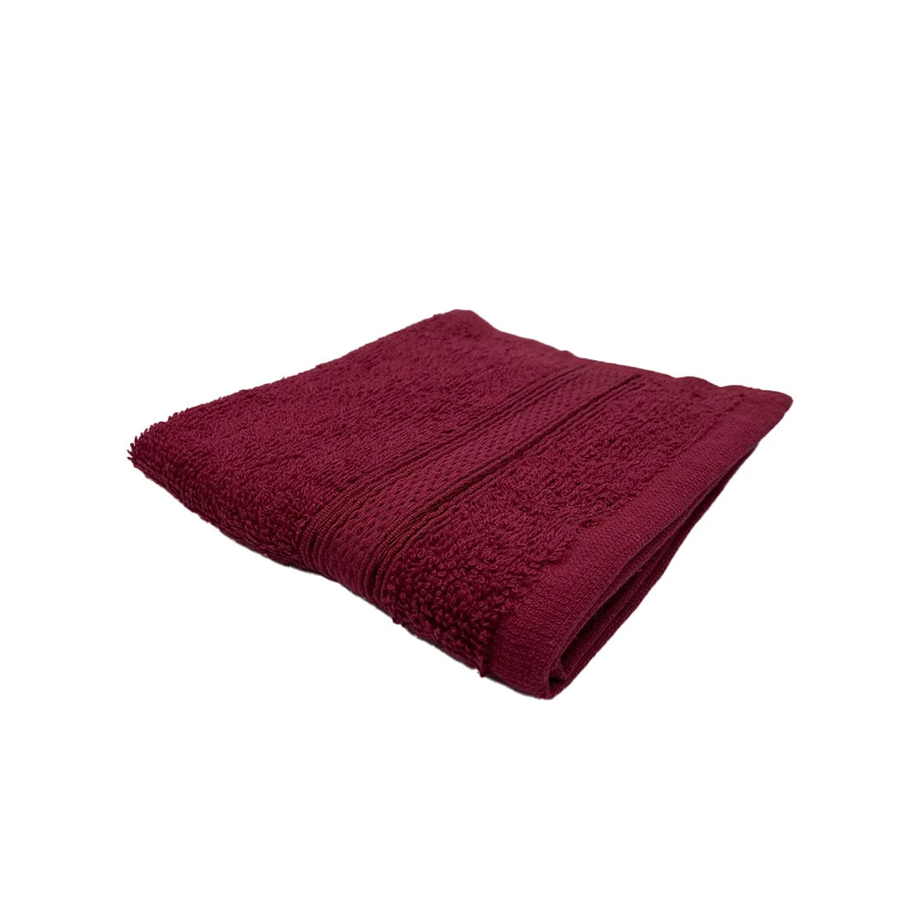 BYFT Daffodil Cotton Towel Burgundy Luxury - Soft, Absorbent, Quick-Dry, 500 GSM Bath Towel Set