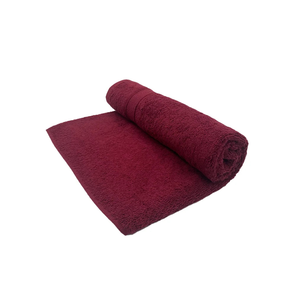 BYFT Daffodil Cotton Towel Burgundy Luxury - Soft, Absorbent, Quick-Dry, 500 GSM Bath Towel Set